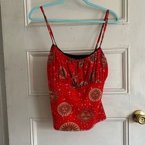 Urban outfitters red celestial tank top